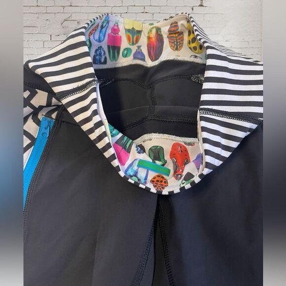 Lululemon Beetle Seawheeze Cropped Leggings Rare Size 4 - Picture 5 of 7